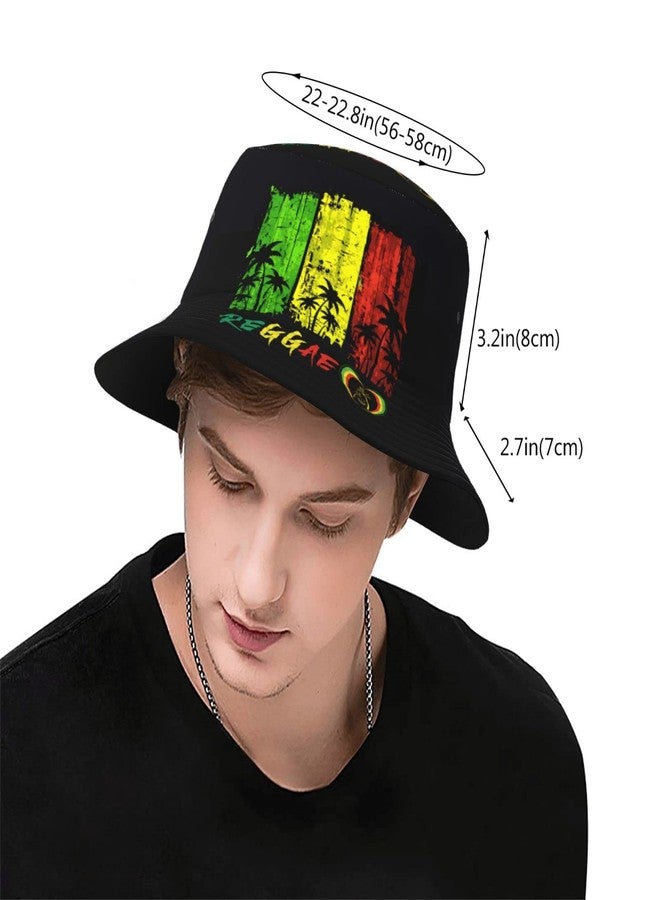 Giinly Reggae Jamaica Music Bucket Hat for Women Men Summer Sun Cap Fashion Outdoor Fisherman Hat - Image 5